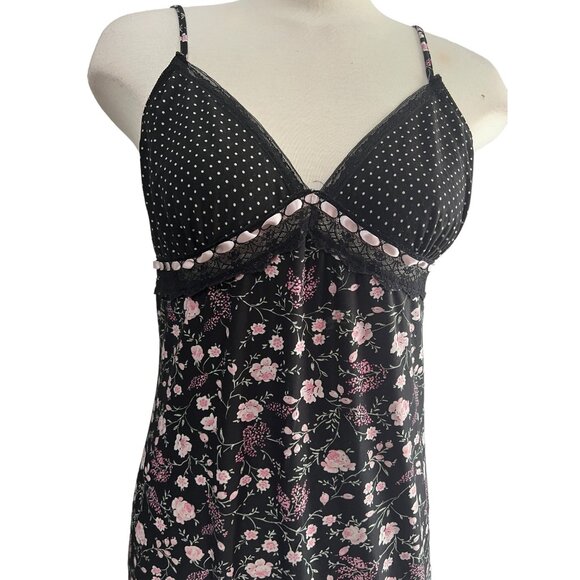 Vintage California Dynasty Y2K Floral Strappy Night Gown Lingerie Sz Medium Wome - Picture 3 of 9